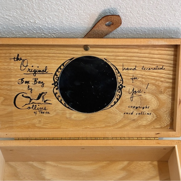 Vintage Enid Collins of Texas "For the Birds" Signed Wooden Box Bag Purse 60s - Picture 9 of 12